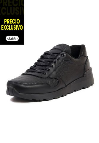 Tenis Moda Cuero Hombre Negro VillabonR VP-3037 VillabonR