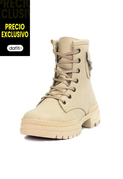 Botin Cuero Mujer Beige VillabonR VDM-5055