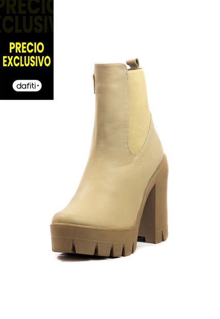 Botín Cuero Beige VillabonR VSH-5010