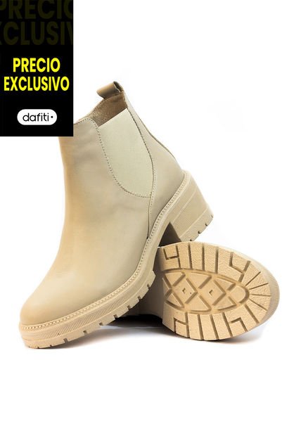 Botín Cuero Beige VillabonR VSH-5005