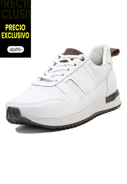 Tenis Cuero Hombre VillabonR VW-3032 Blanco