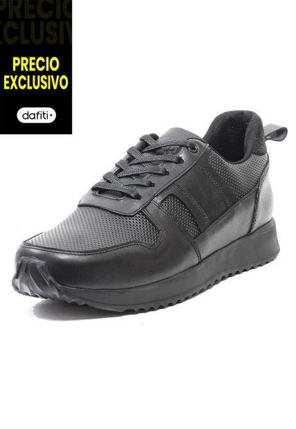 Tenis Cuero Hombre VillabonR VW-3030 Negro