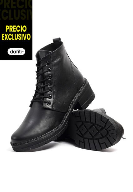 Botines Cuero Mujer Negro VillabonR VRB-3035