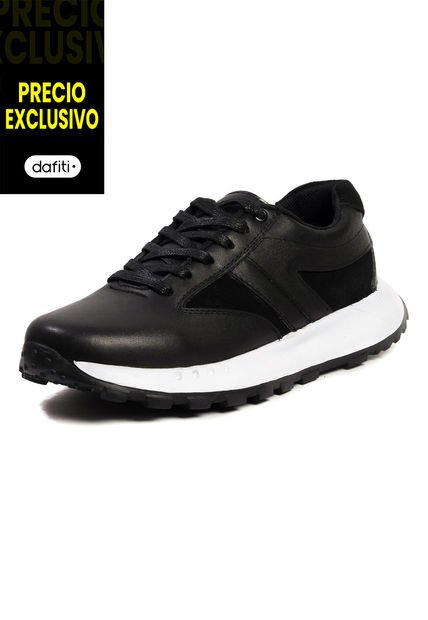 Tenis Moda Cuero Hombre Negro VillabonR VA-3015