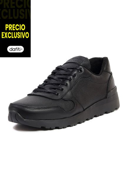 Tenis Moda Cuero Hombre Negro VillabonR VP-3037