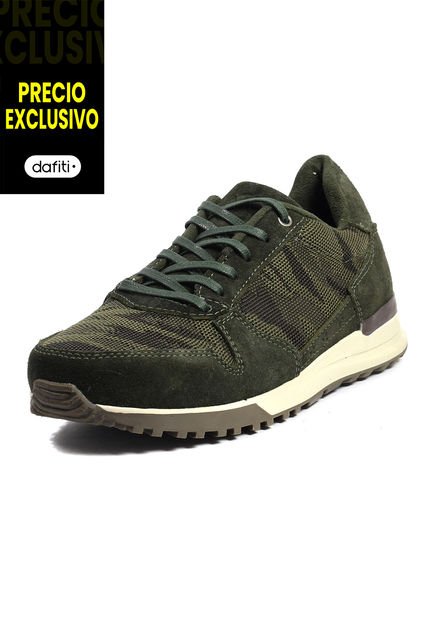 Tenis Moda Cuero Hombre Verde VillabonR VK-3032