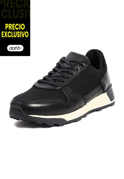 Tenis Moda Cuero Hombre Negro VillabonR VK-3030