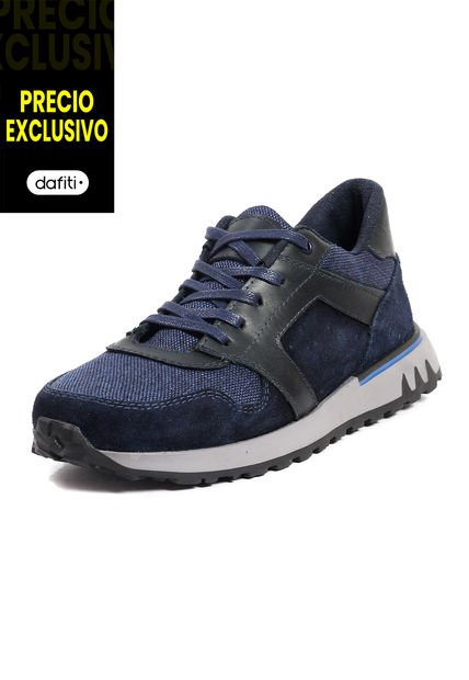 Tenis Moda Cuero Hombre Azul VillabonR VE-3031