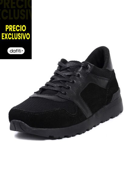 Tenis Moda Cuero Hombre Negro VillabonR VE-3030