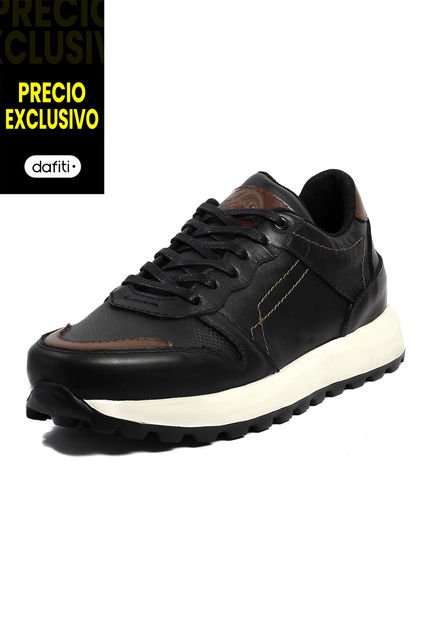 Tenis Cuero Hombre Negro VillabonR VD-3032