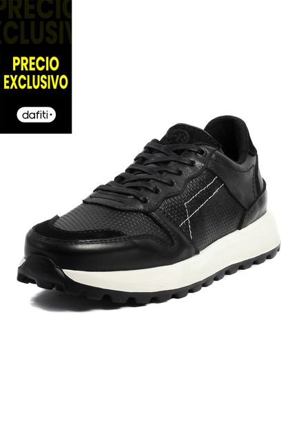 Tenis Cuero Hombre Negro VillabonR VD-3030