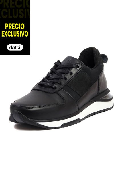 Tenis Cuero Hombre Negro VillabonR VL-3037