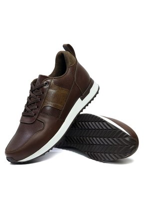 Tenis Moda Cuero Hombre Cafe VillabonR VW-3031