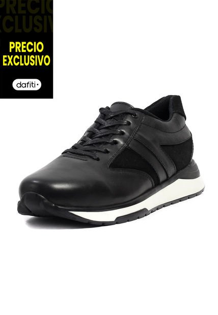 Tenis Cuero Hombre Negro VillabonR VA-3013