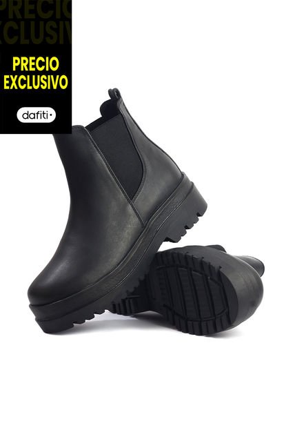 Botines Cuero Mujer Negro VillabonR VBA-5737