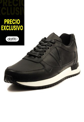 Tenis Cuero Negro VillabonR VA-3002 VillabonR