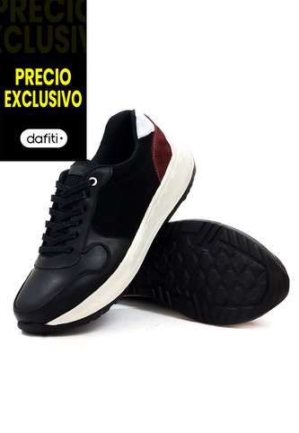 Tenis Cuero Negro VillabonR VP-3034 VillabonR