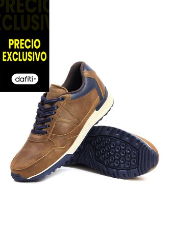 Tenis Cuero Hombre Miel VillabonR VA-3008 VillabonR
