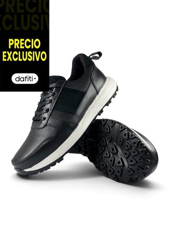 Tenis Cuero Hombre Negro VillabonR VL-3039 VillabonR