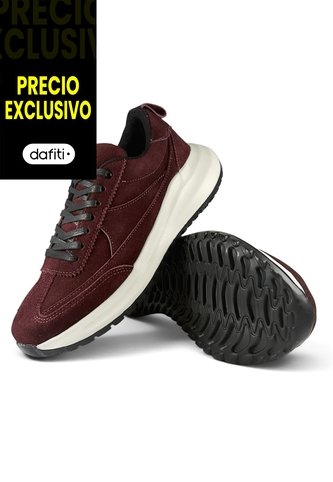 Tenis Cuero VillabonR VSA-4081 Vinotinto VillabonR