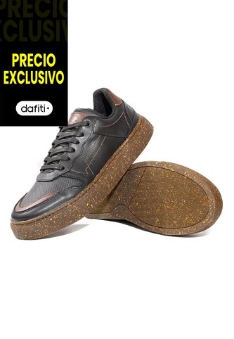 Tenis Cuero Hombre Negro VillabonR VD-3037 VillabonR