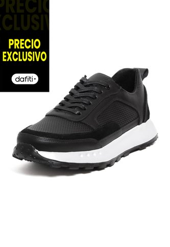 Tenis Cuero Negro VillabonR VTS-8042 VillabonR