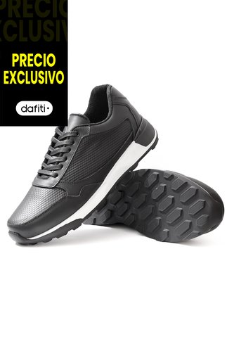 Tenis Cuero Hombre Negro VillabonR VBT-3020 VillabonR