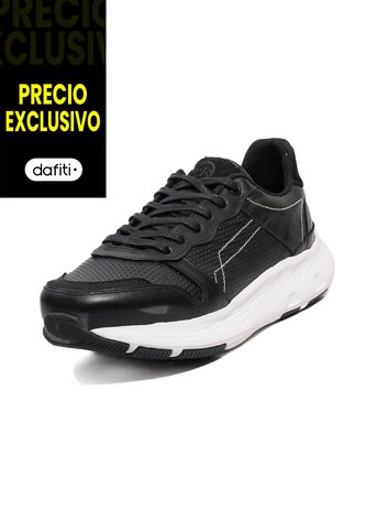 Tenis Cuero Hombre Negro VillabonR VD-3035 VillabonR