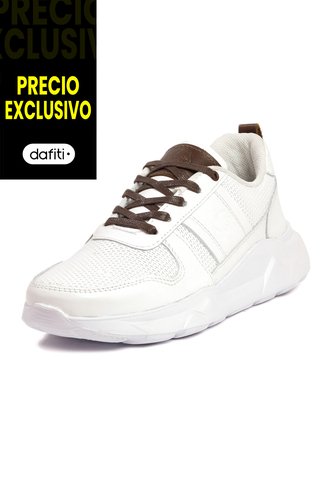 Tenis Moda Cuero Hombre Blanco VillabonR VL-3038 VillabonR