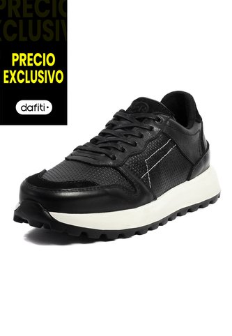 Tenis Cuero Hombre Negro VillabonR VD-3030 VillabonR