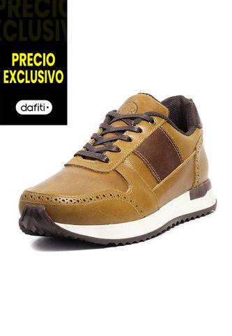 Tenis Cuero Hombre Miel VillabonR VL-3034 VillabonR