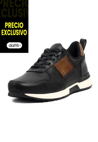 Tenis Cuero Hombre Negro VillabonR VL-3036 VillabonR