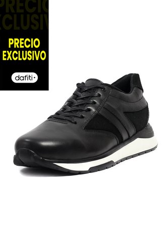 Tenis Cuero Hombre Negro VillabonR VA-3013 VillabonR