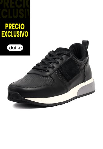 Tenis Cuero Hombre Negro VillabonR VL-3035 VillabonR