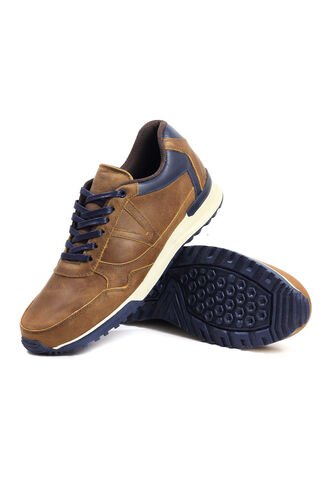 Tenis Cuero Hombre Miel VillabonR VA-3008 VillabonR