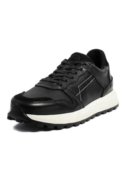Tenis Cuero Hombre Negro VillabonR VD-3030