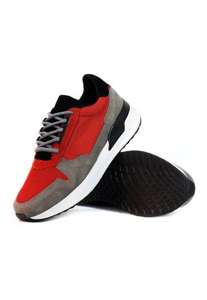 Tenis Hombre VillabonR VTH-3037 Rojo Gris
