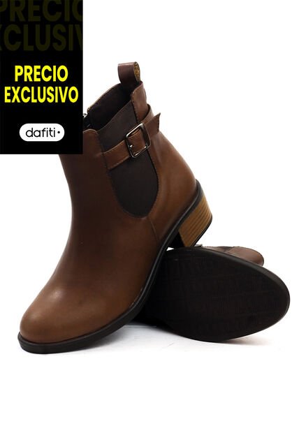 Botín Cuero Mujer Café VillabonR VSH-5330
