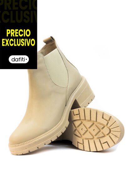 Botín Cuero Beige VillabonR VSH-5005