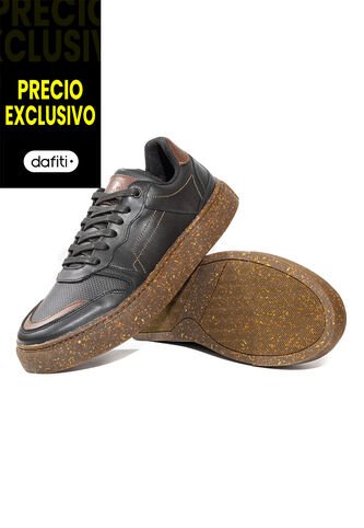 Tenis Cuero Hombre Negro VillabonR VD-3037 VillabonR