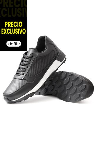 Tenis Cuero Hombre Negro VillabonR VBT-3020 VillabonR