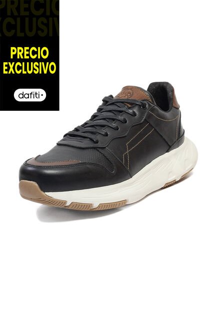 Tenis Cuero Hombre Negro VillabonR VD-3034