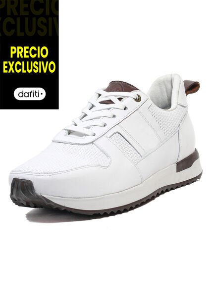 Tenis Cuero Hombre VillabonR VW-3032 Blanco