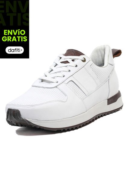 Tenis Cuero Hombre VillabonR VW-3032 Blanco