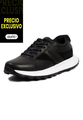 Tenis Moda Cuero Hombre Negro VillabonR VA-3015 VillabonR