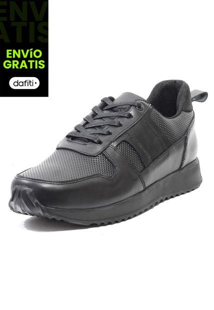 Tenis Cuero Hombre VillabonR VW-3030 Negro