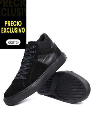 Teni Bota Moda Cuero Hombre Negro VillabonR VF-3032 VillabonR