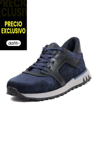 Tenis Moda Cuero Hombre Azul VillabonR VE-3031 VillabonR