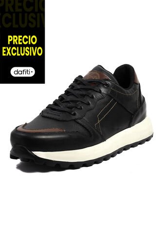Tenis Cuero Hombre Negro VillabonR VD-3032 VillabonR
