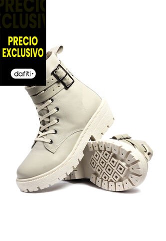 Botas Cuero Mujer Beige VillabonR VDM-5055 Correas VillabonR